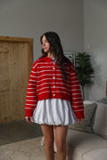 Stripped Cardigan Sweater