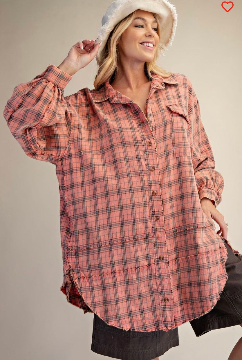 Miranda Coral Flannel