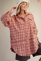Miranda Coral Flannel