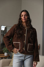 Contrast Stitched Sherpa