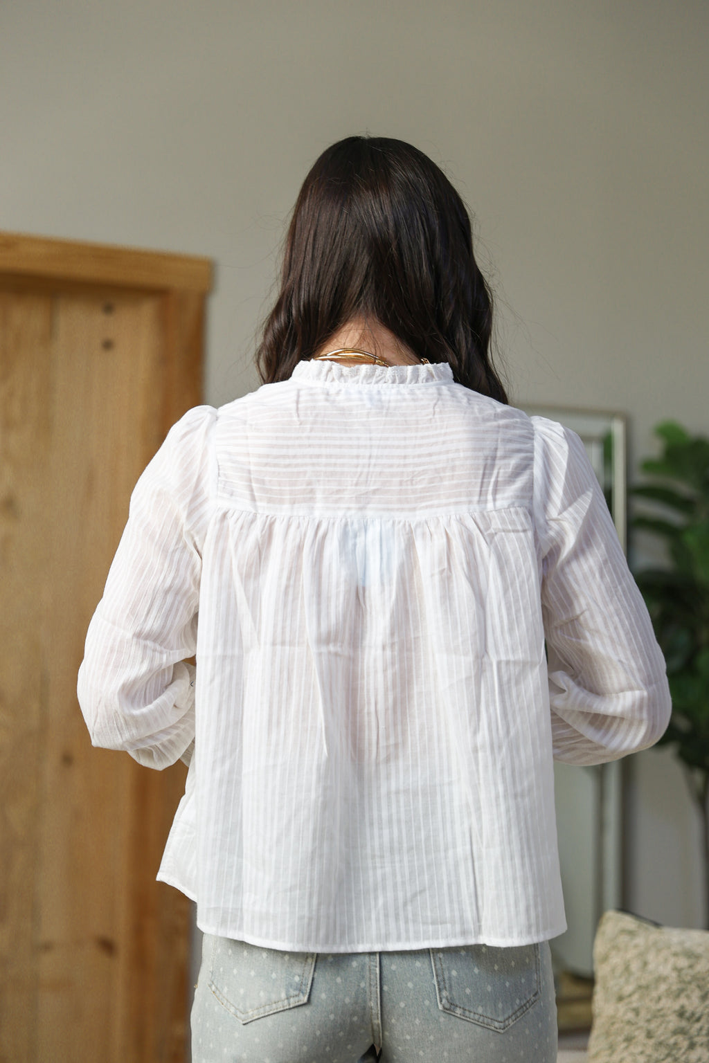 Pearl Pleated Top