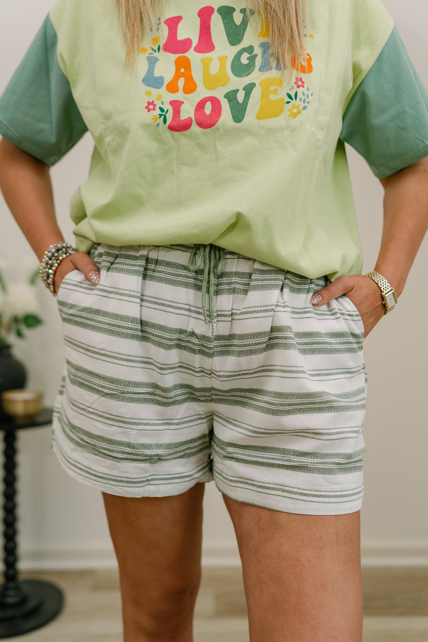 green tribe shorts