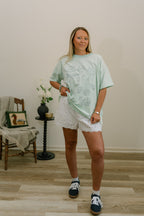 white eyelet shorts