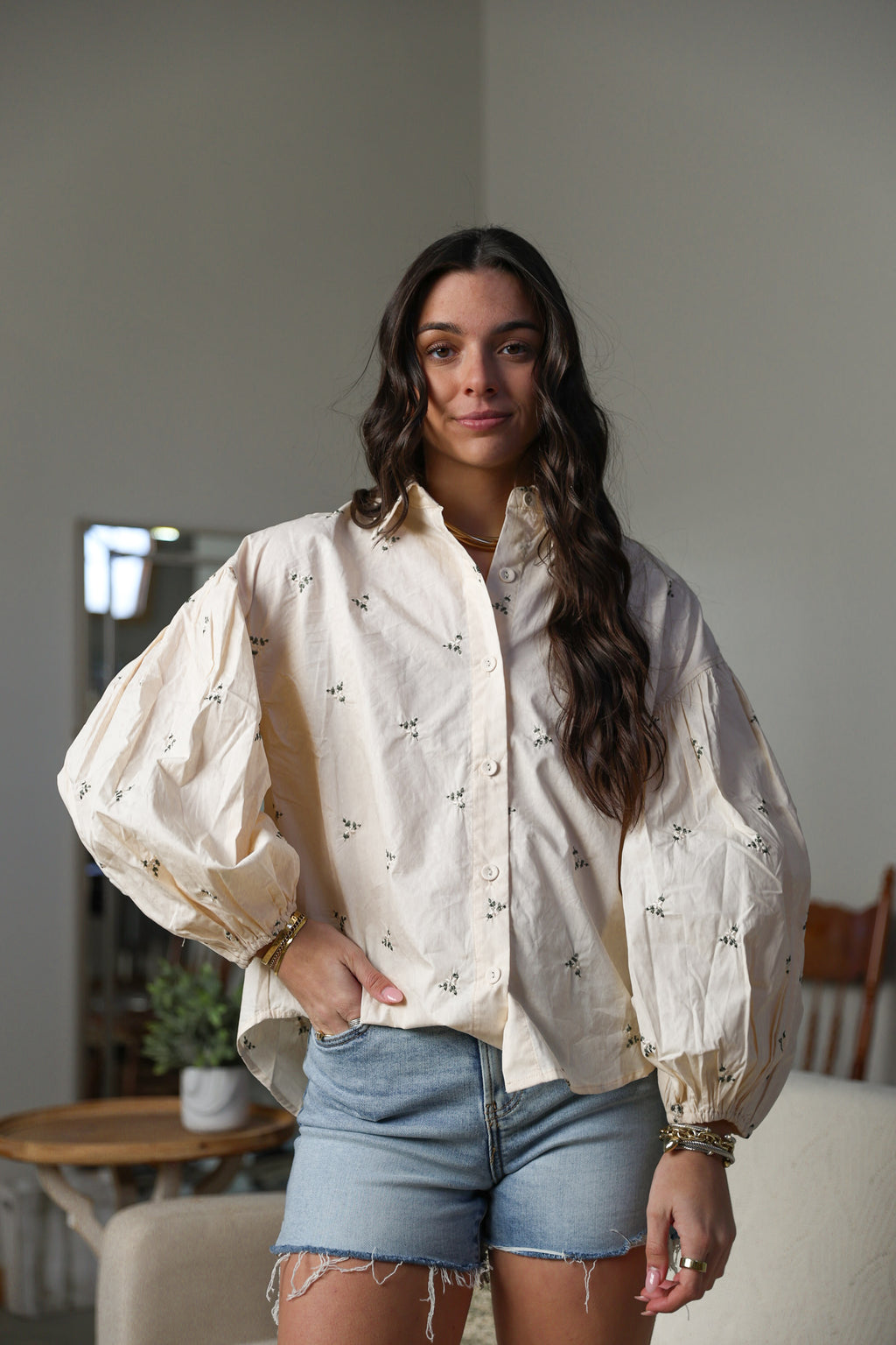 Floral Embroidery Top