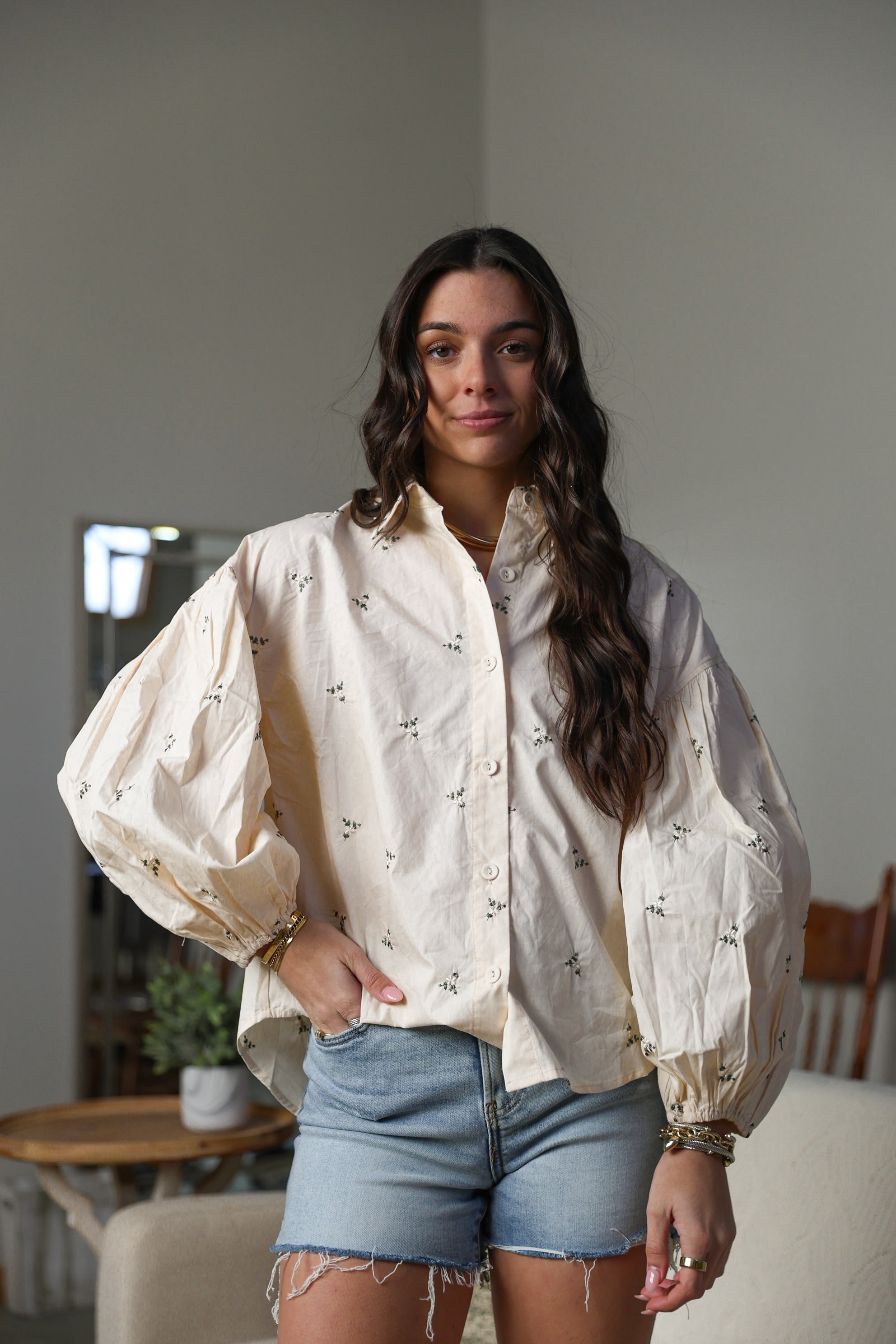 Floral Embroidery Top