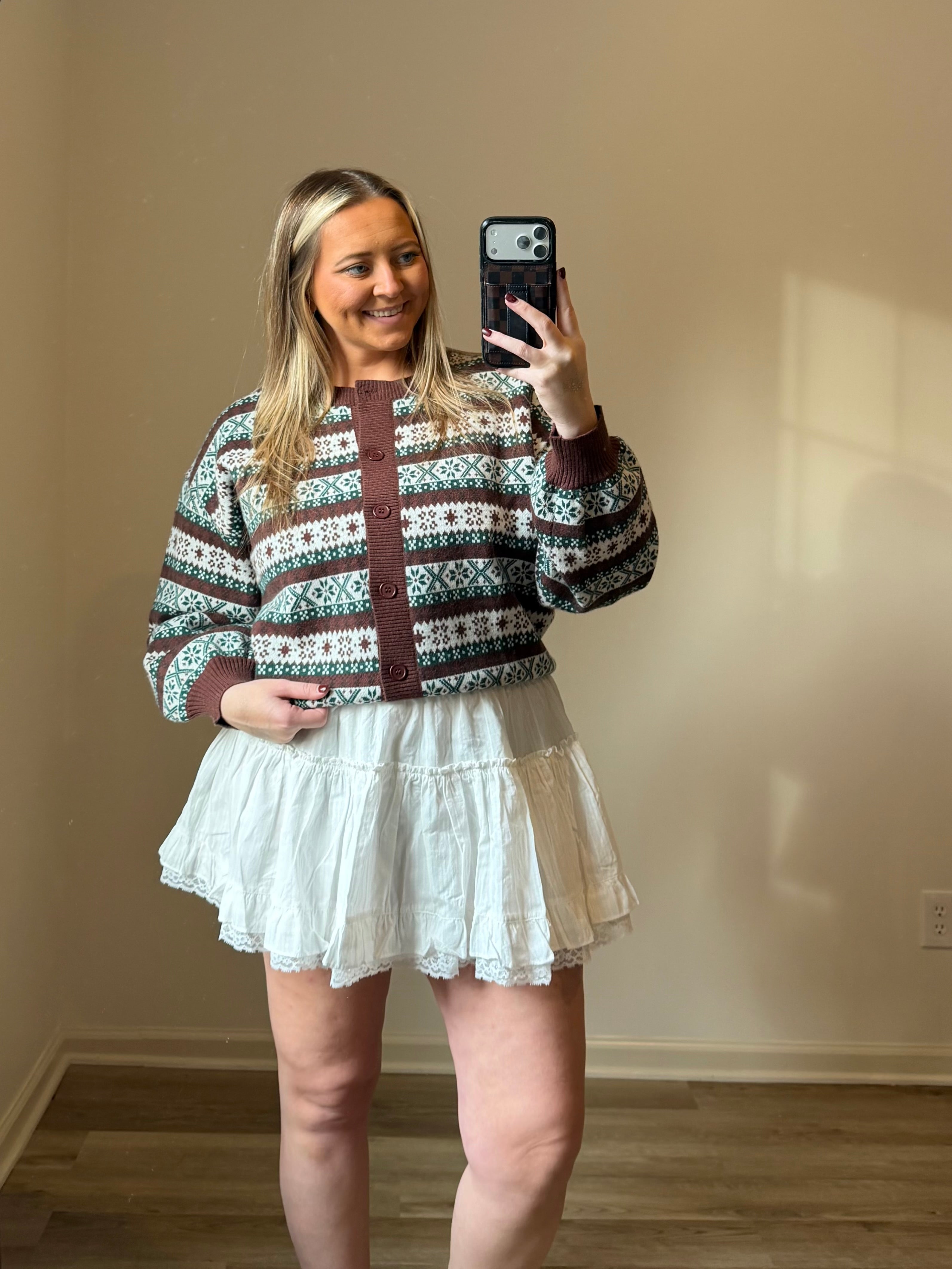 Woven Cotton Tiered Flare Mini Skirt