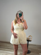lemon lace romper