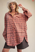 Miranda Coral Flannel