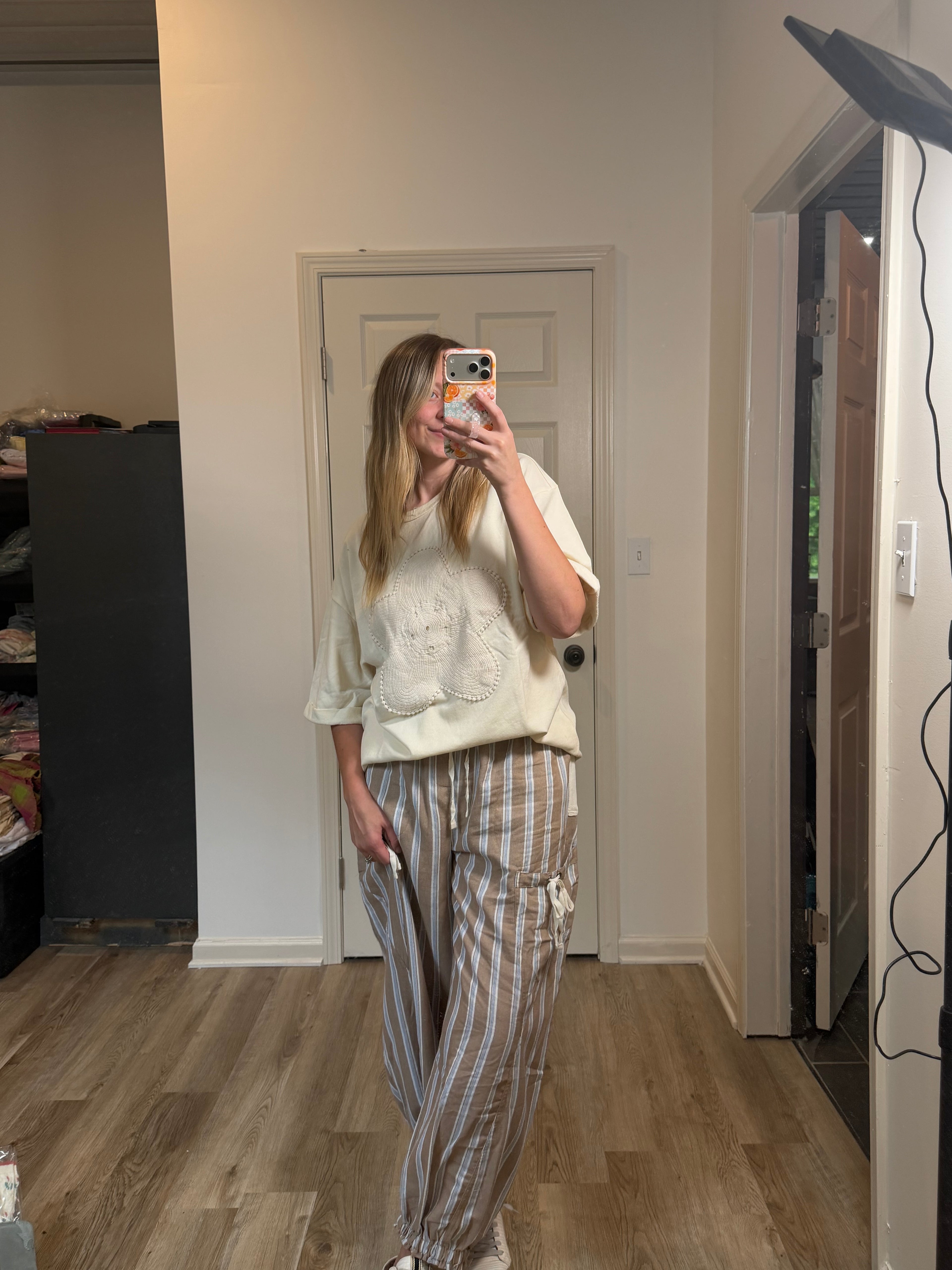 oat milk flower tee