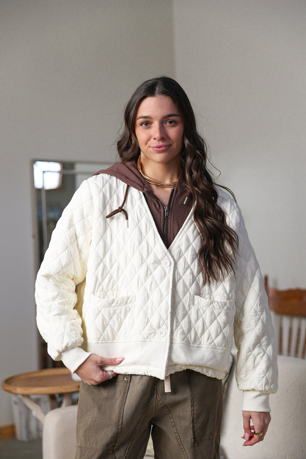 Quilted Hooded Jacket