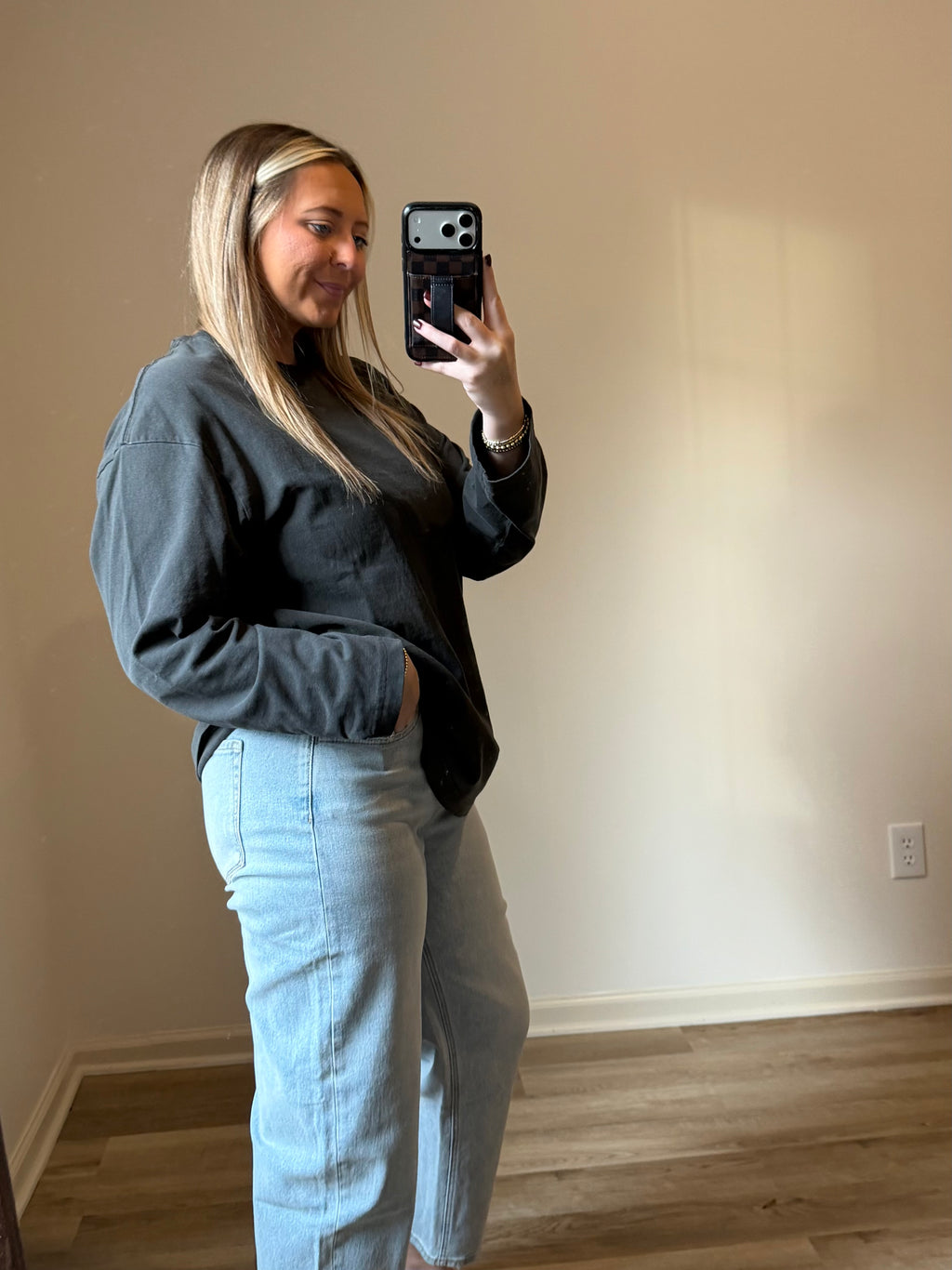 Oversized Crew Neck Long Sleeve Tee