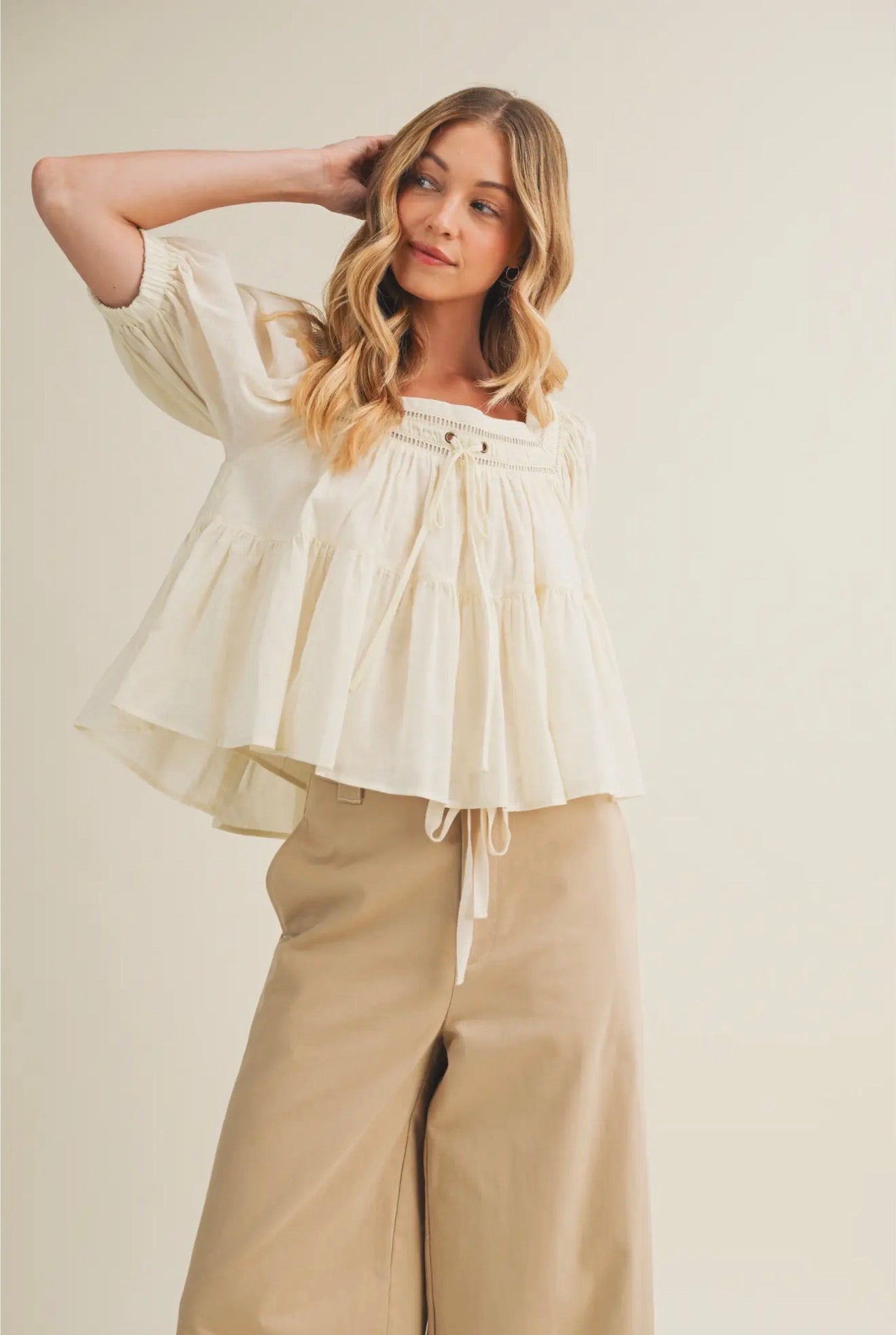 square neck blouse