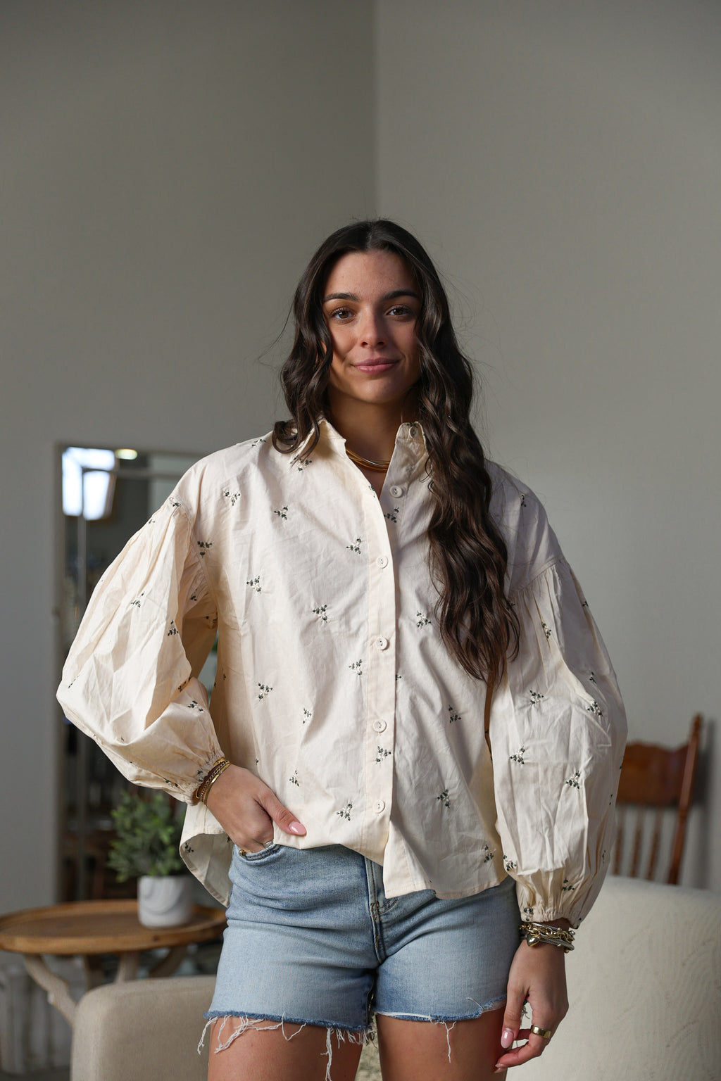 Floral Embroidery Top