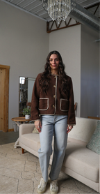 Contrast Stitched Sherpa