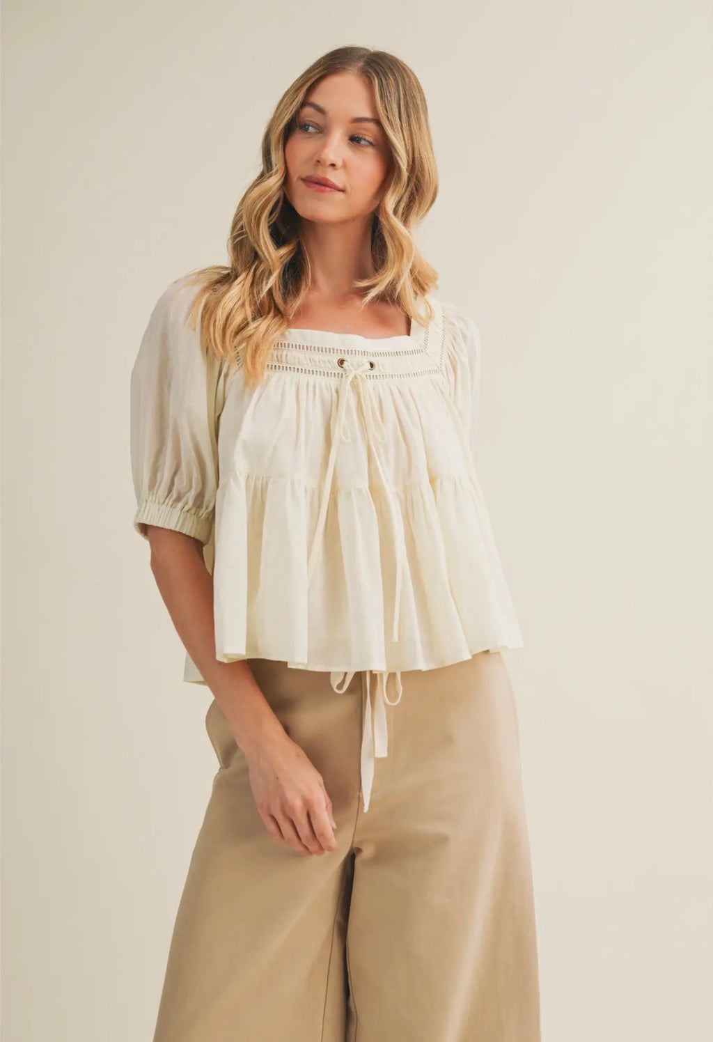 square neck blouse
