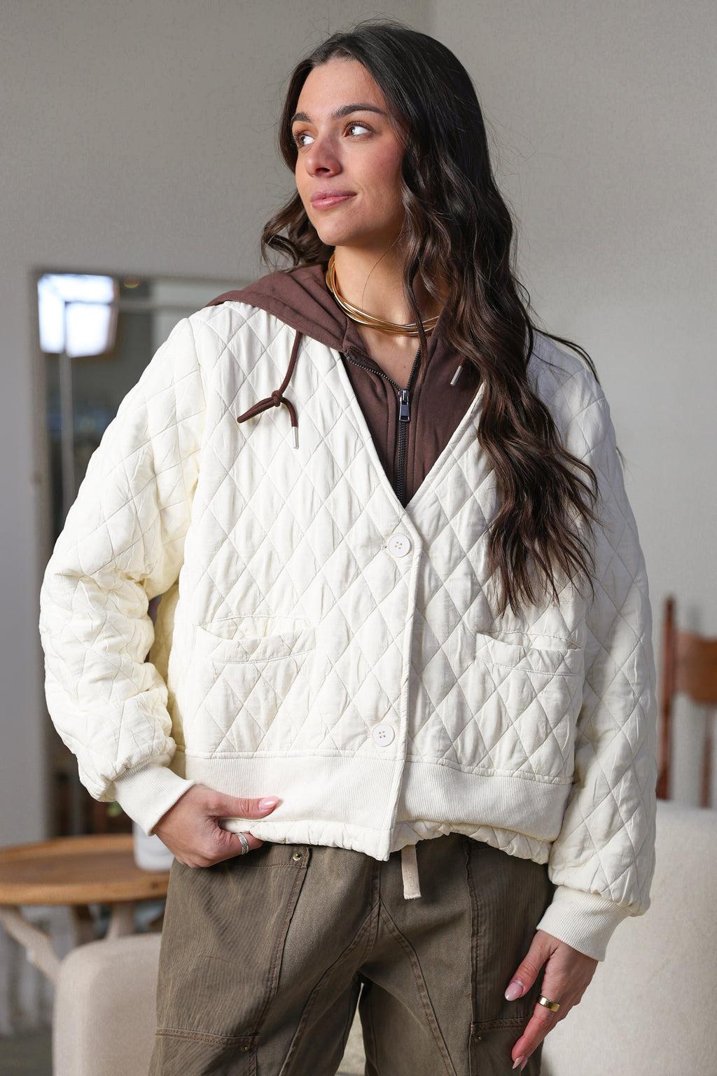 Quilted Hooded Jacket