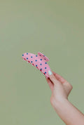 pink and blue polka dot claw cip