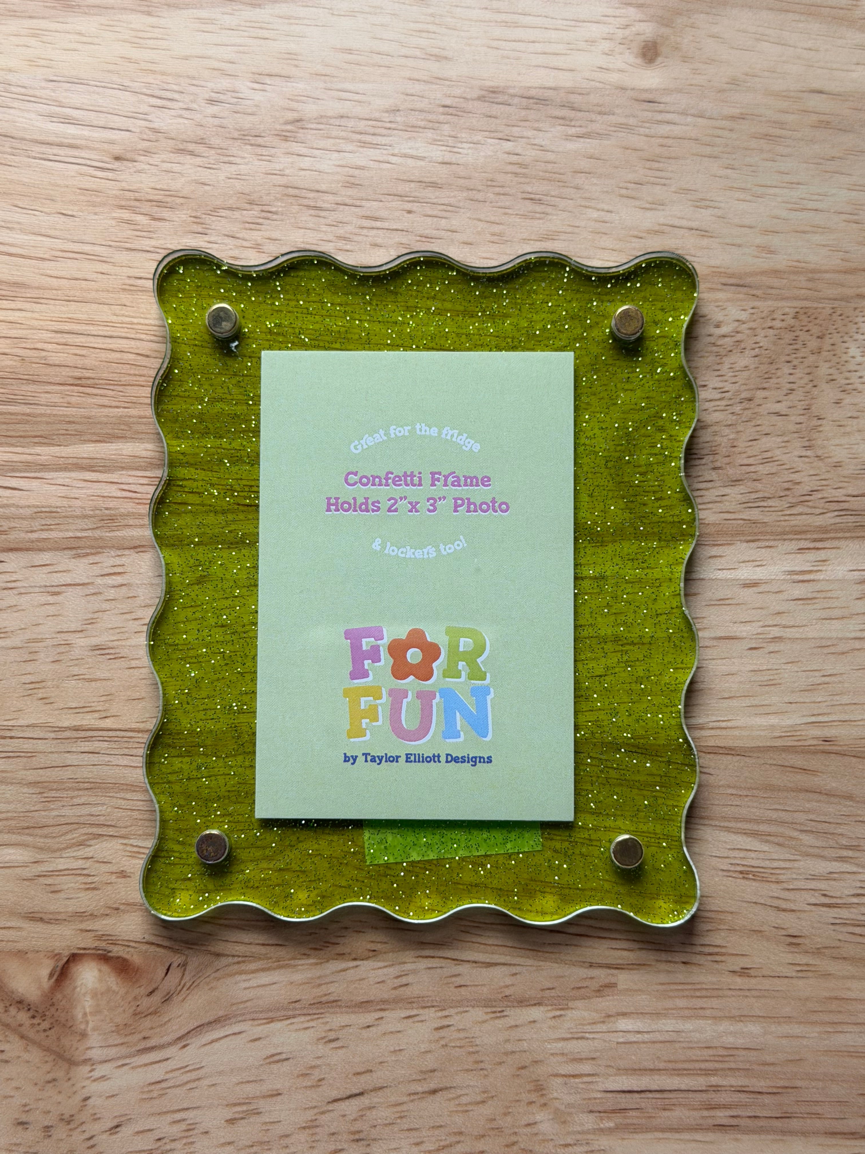glitter magnetic fridge frame
