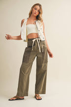 SIDE POCKET WIDE PANTS