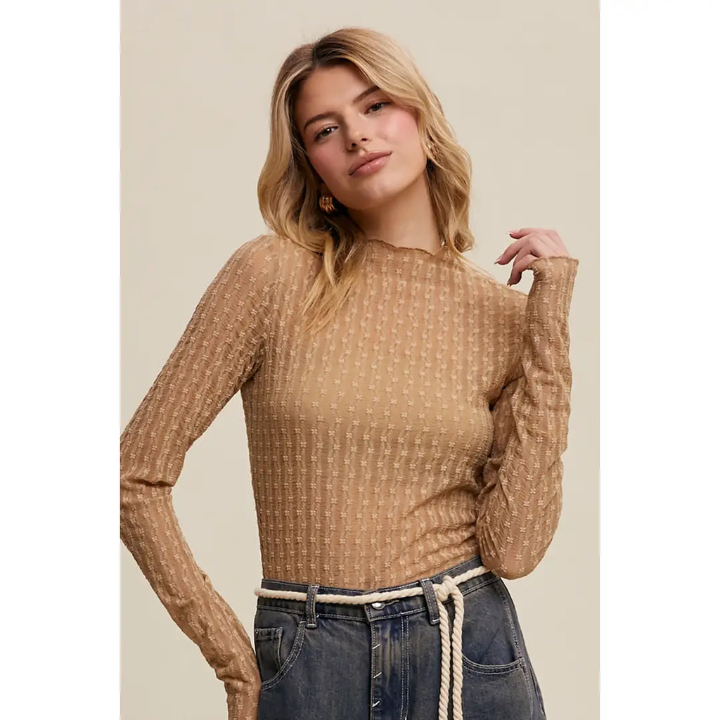 Textured Lace Layering Top