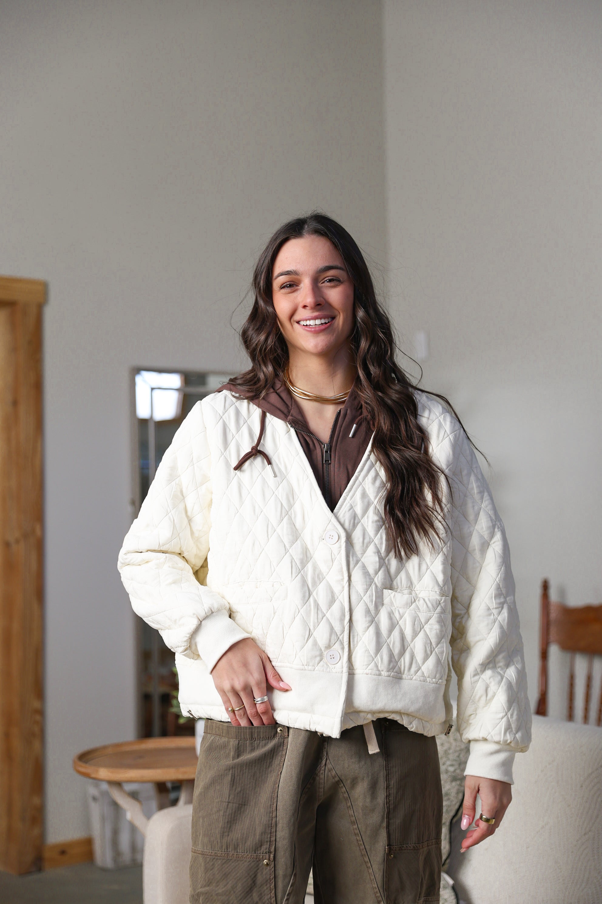 Quilted Hooded Jacket