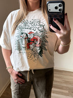 Christmas Howdy Holidays Off White Thrifted Graphic Tee
