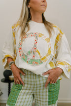 yellow flannel tee