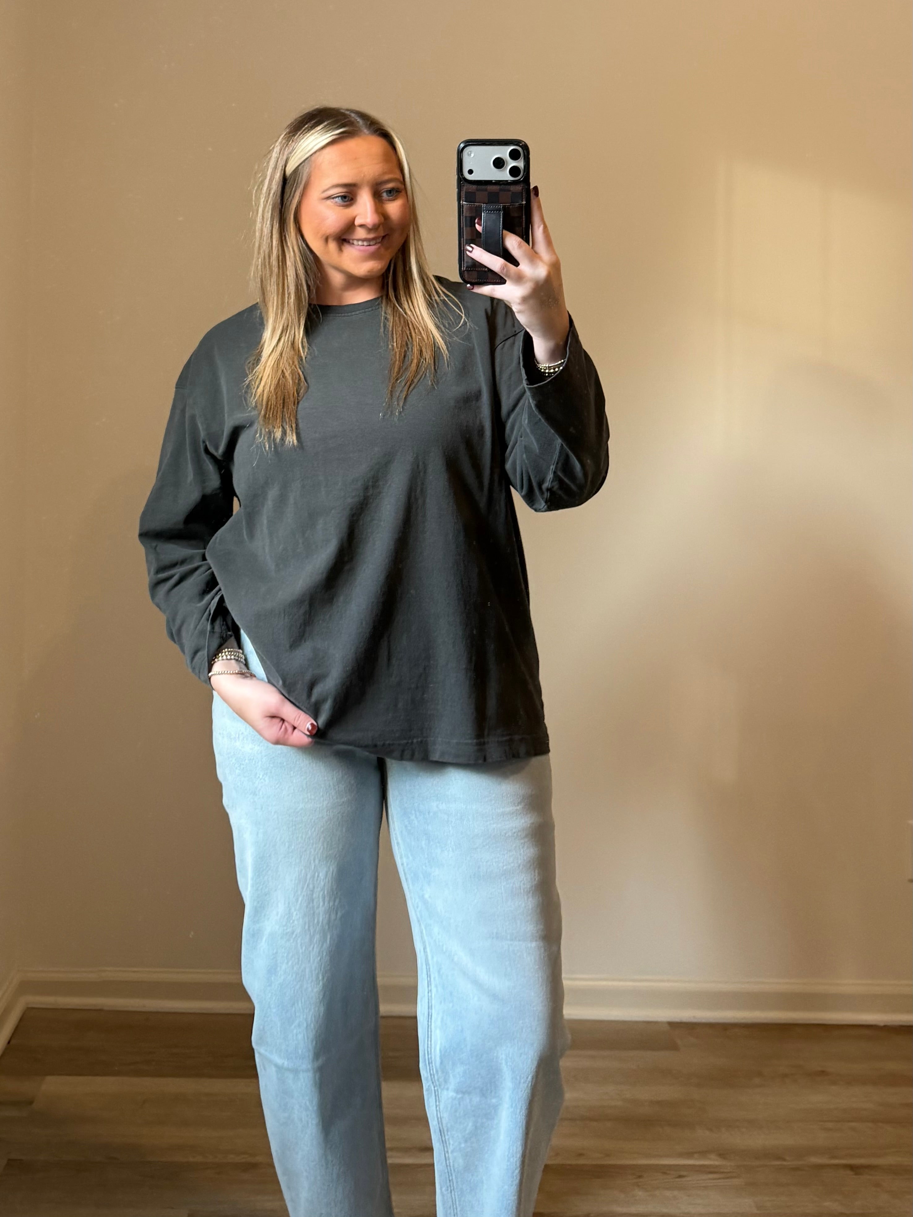 Oversized Crew Neck Long Sleeve Tee