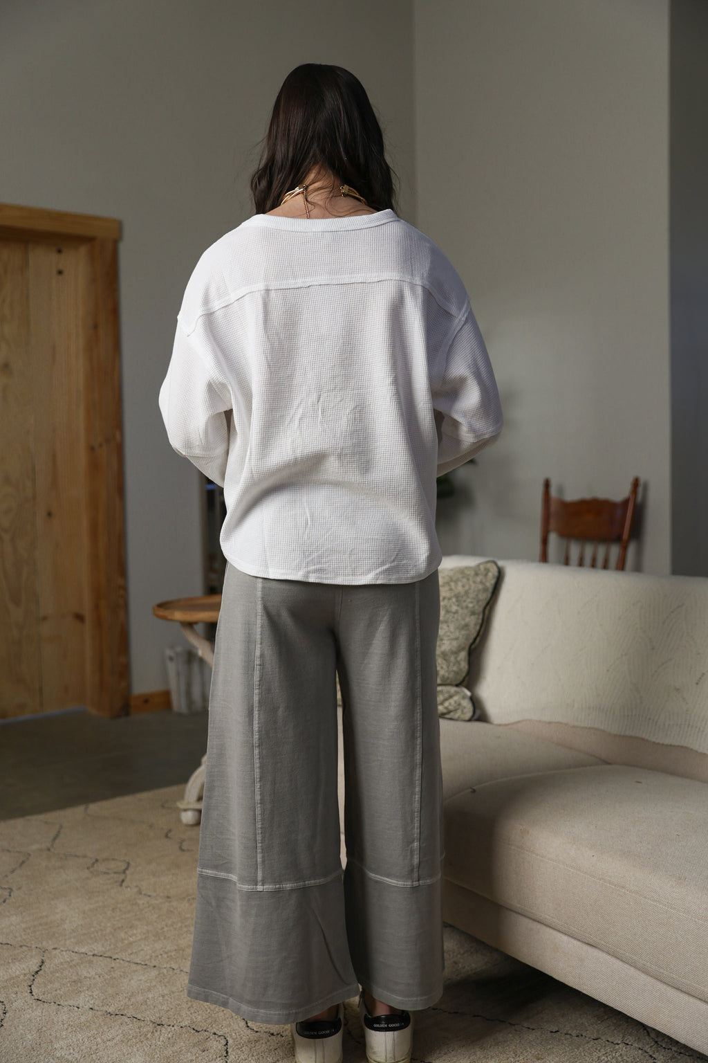 Washed Cropped Pants