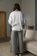 Washed Cropped Pants