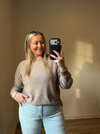 Slightly Oversized Drop Shoulder Sweater Top