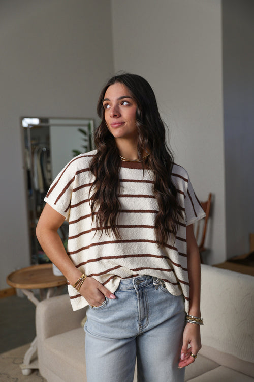 Brown Stripped Top