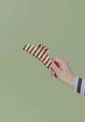 brown and cream stripe claw clip