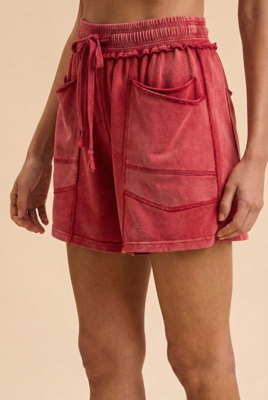 Barrel Shorts- RED