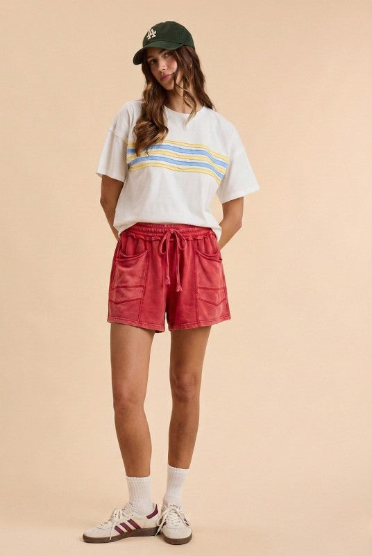 Barrel Shorts- RED