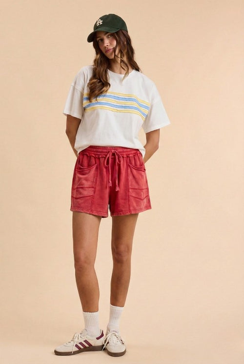 Barrel Shorts- RED