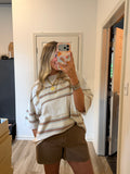 stripe oversized easel tee