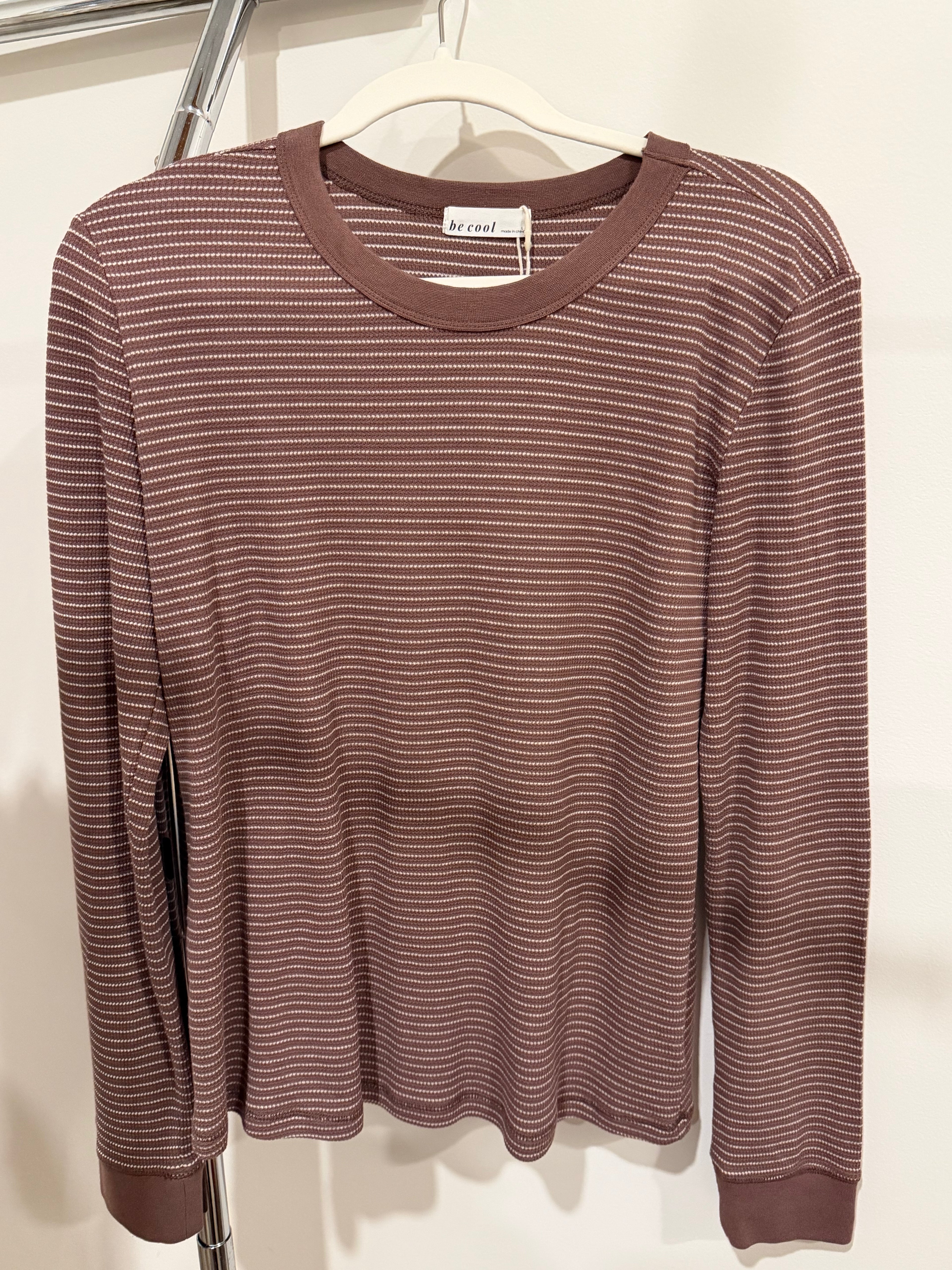 Stitched Thermal Crew Neck Top