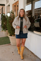 BUTTON DOWN LONG SLEEVE SWEATER JACKET