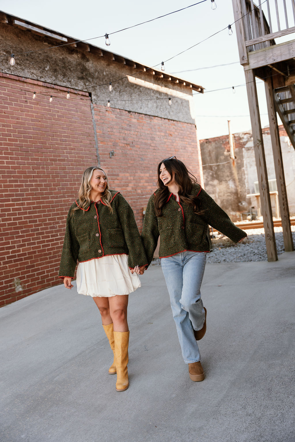 Buttoned Fleece Puffer Jacket