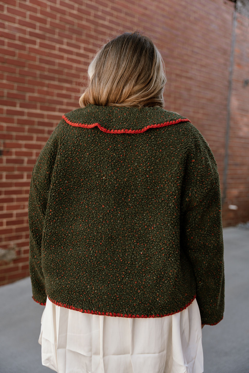 Buttoned Fleece Puffer Jacket