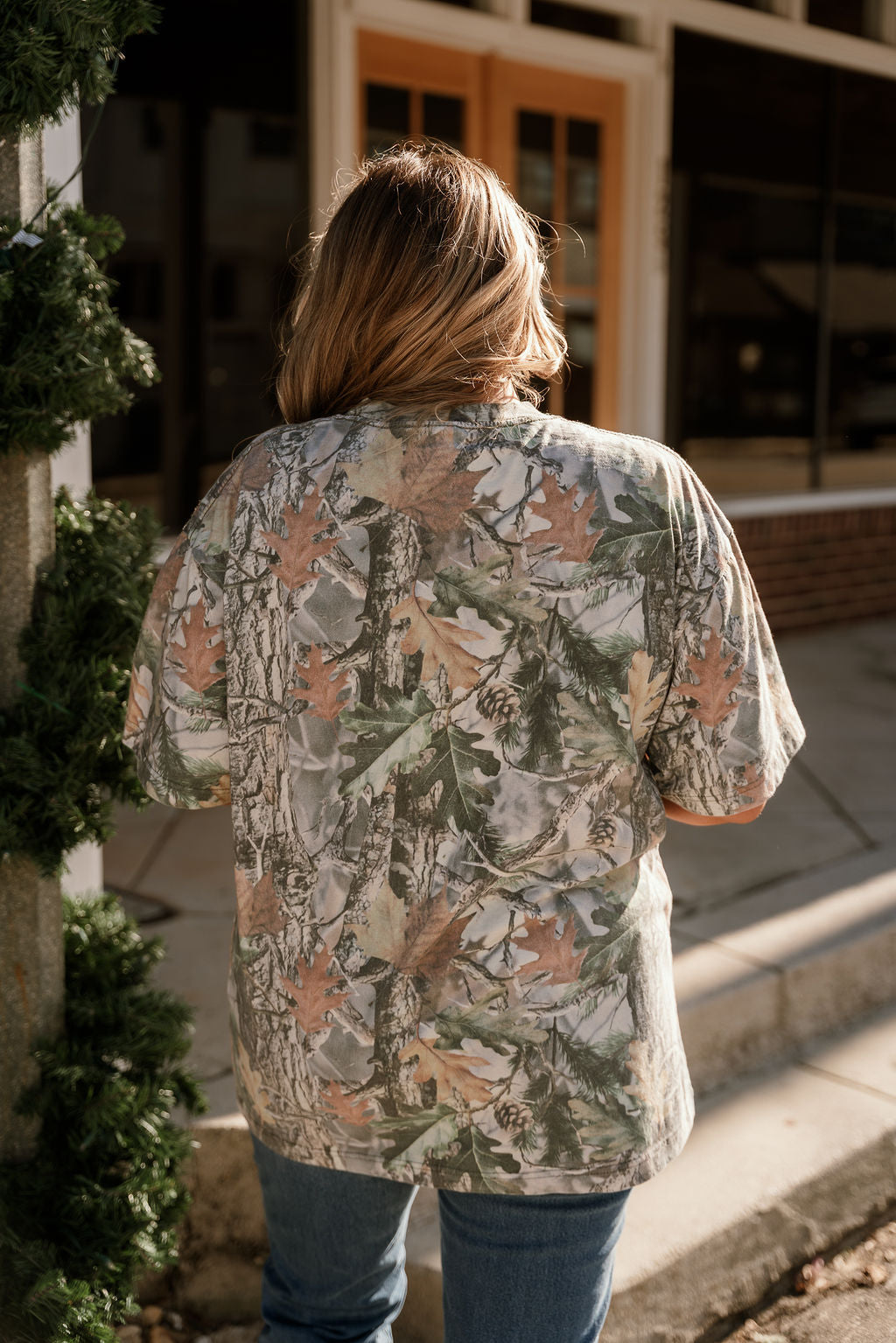 Merry Bow Holiday Christmas Camo Tee