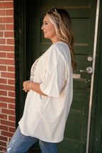 Willie Nelson OTR Metal Off White Thrifted Graphic Tee