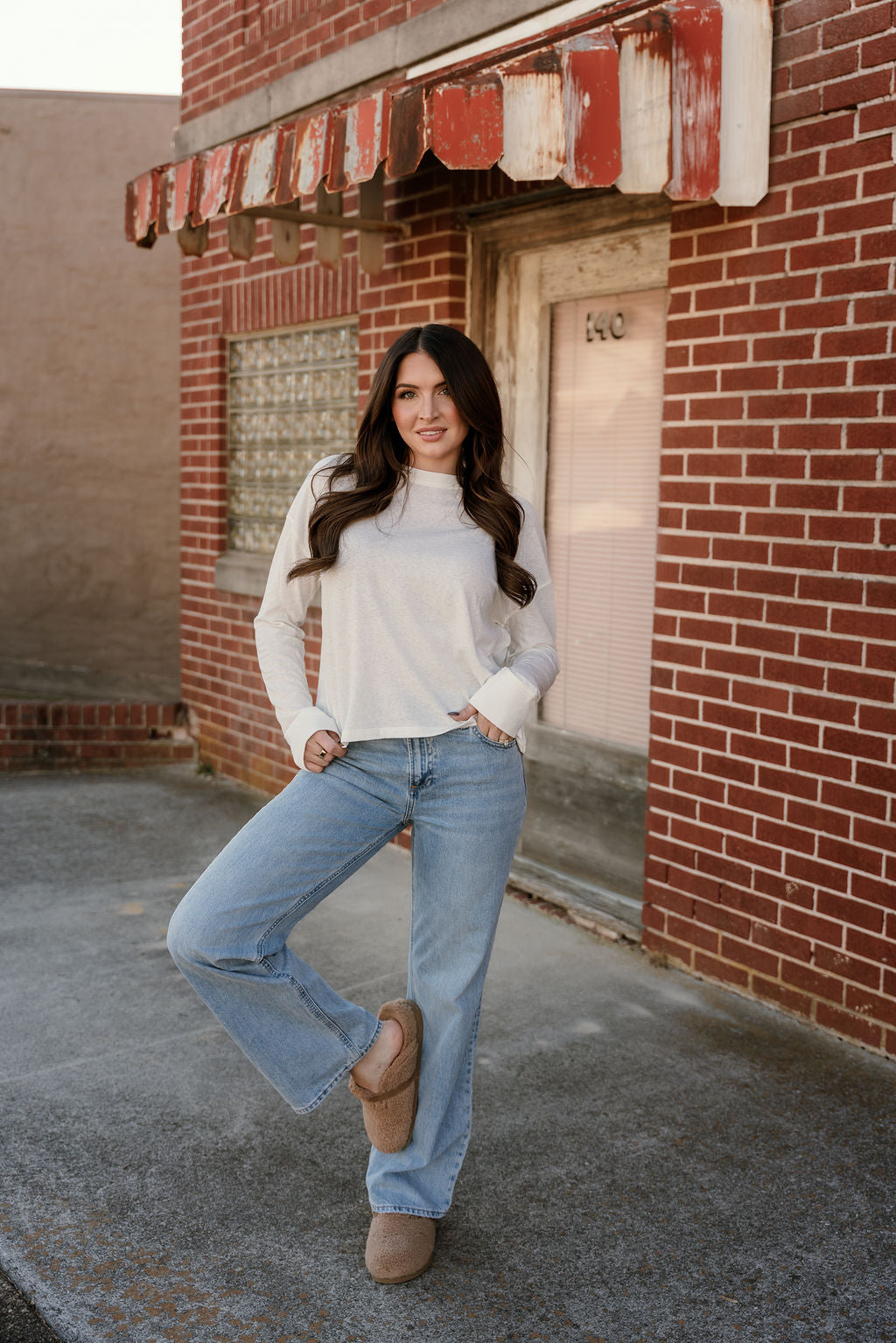 Crew Neck Long Sleeve Tee