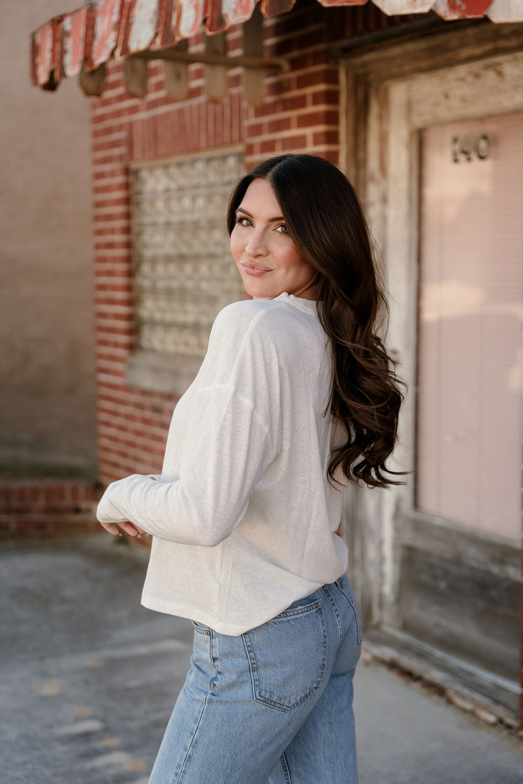 Crew Neck Long Sleeve Tee