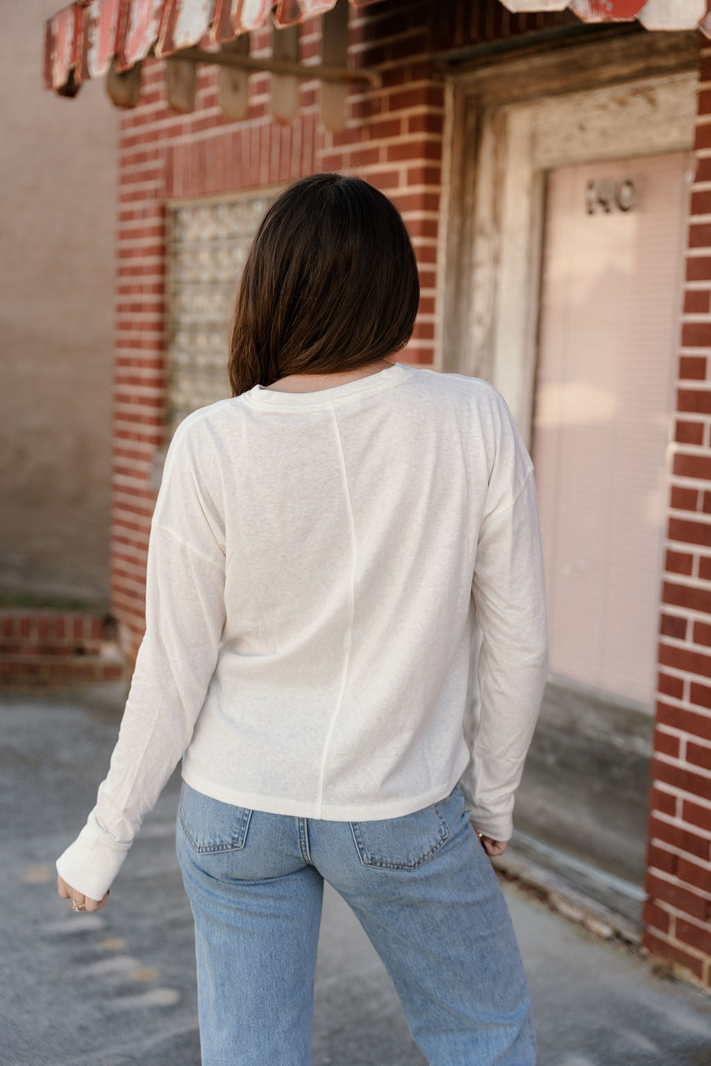 Crew Neck Long Sleeve Tee